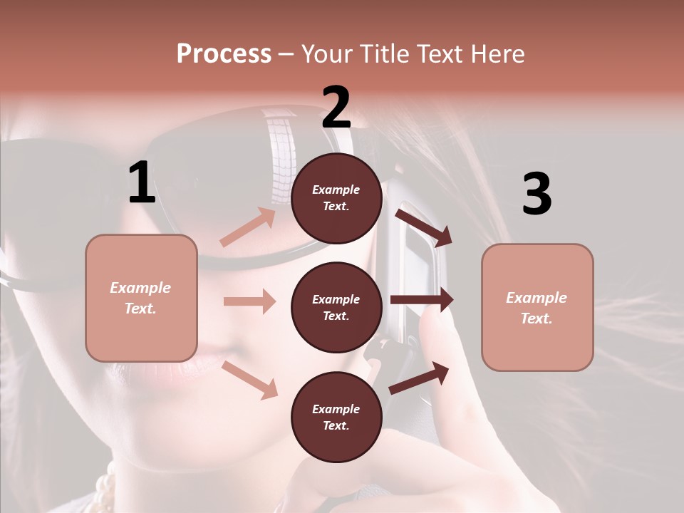 Black Hear Sunglasses PowerPoint Template