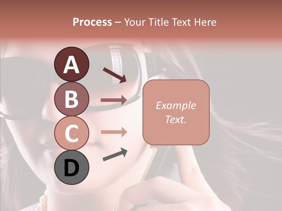 Black Hear Sunglasses PowerPoint Template