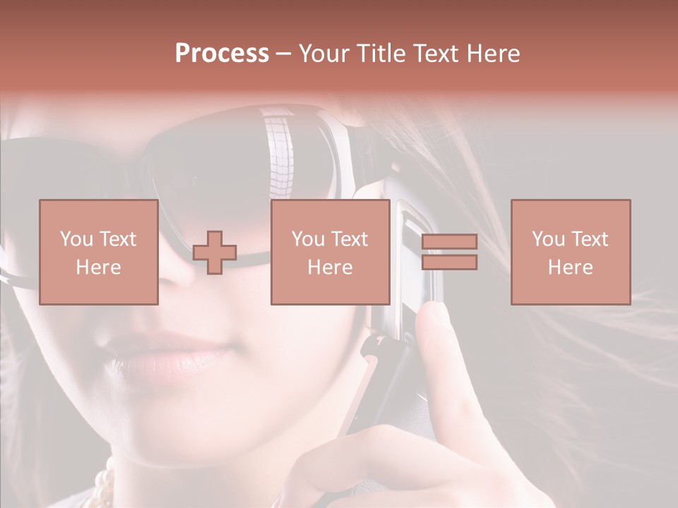 Black Hear Sunglasses PowerPoint Template