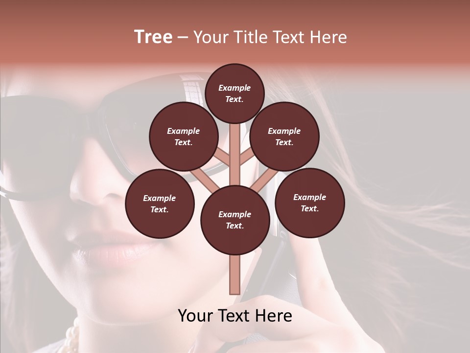 Black Hear Sunglasses PowerPoint Template