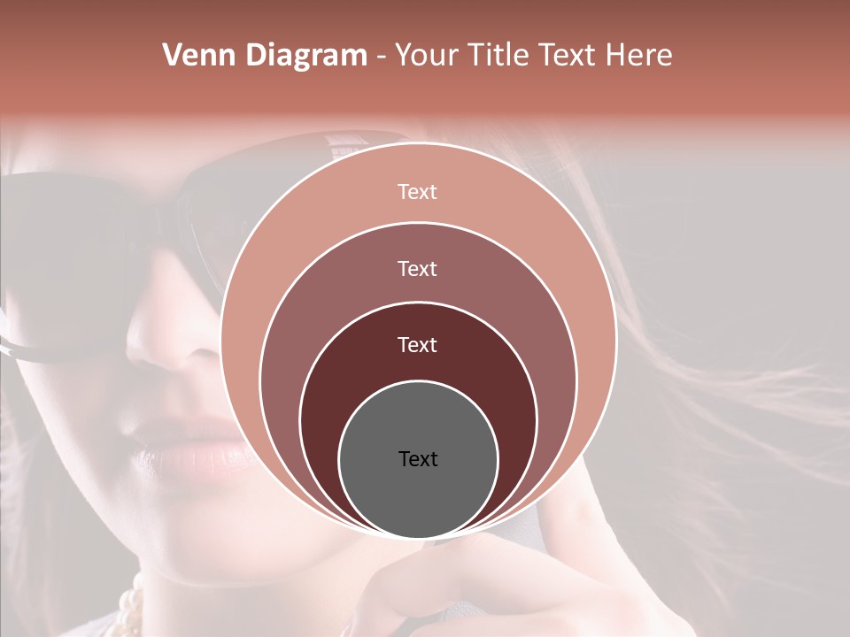 Black Hear Sunglasses PowerPoint Template