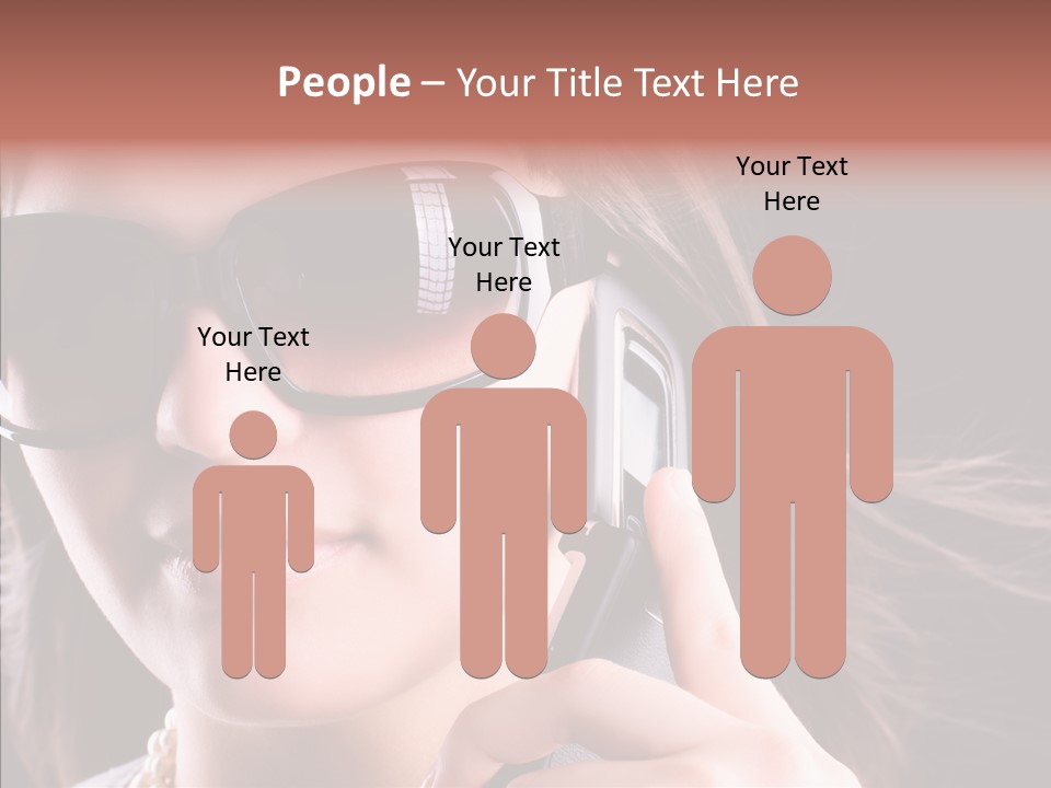 Black Hear Sunglasses PowerPoint Template