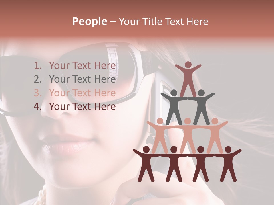 Black Hear Sunglasses PowerPoint Template