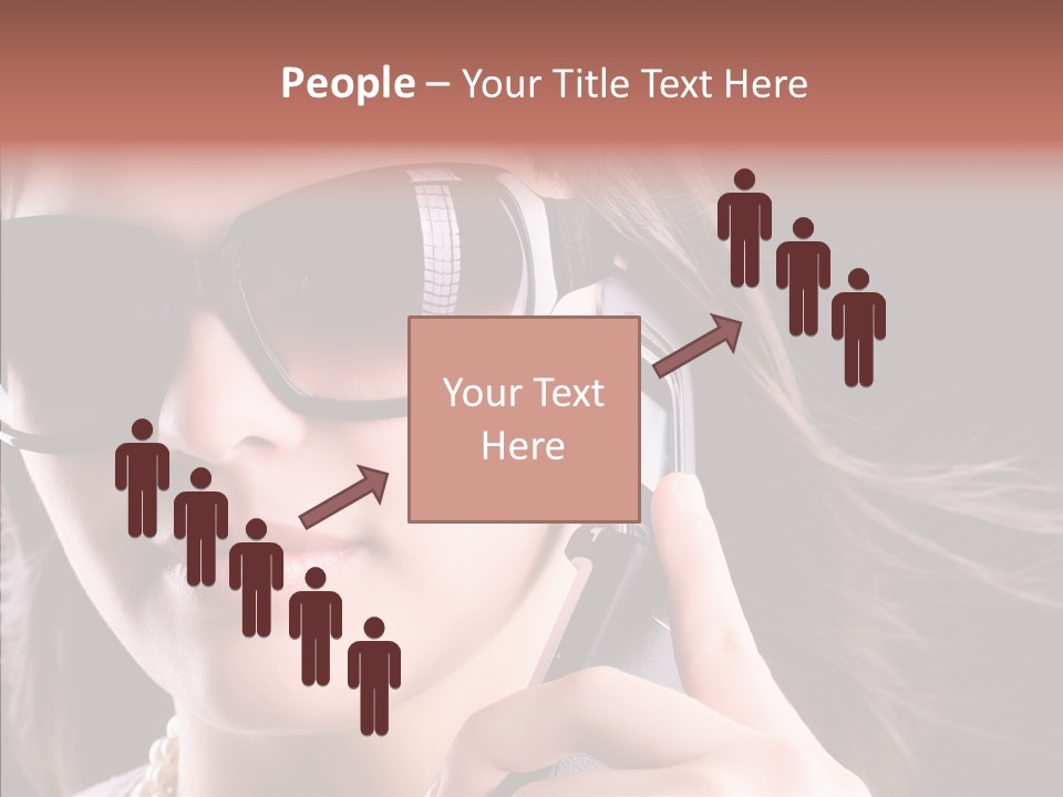 Black Hear Sunglasses PowerPoint Template