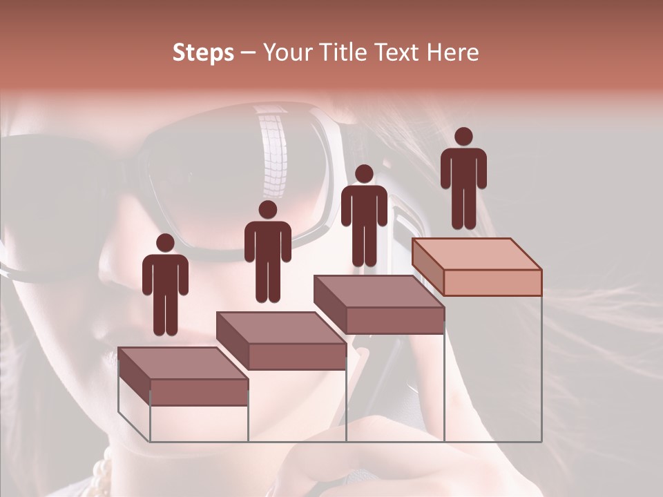 Black Hear Sunglasses PowerPoint Template