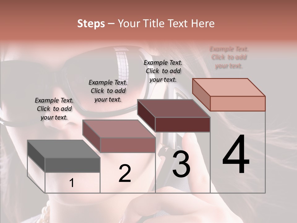 Black Hear Sunglasses PowerPoint Template