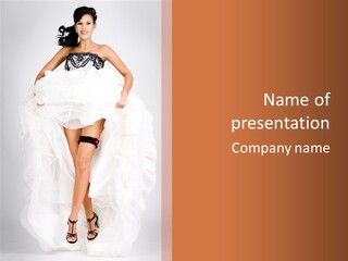 Glamor Innocence Heels PowerPoint Template