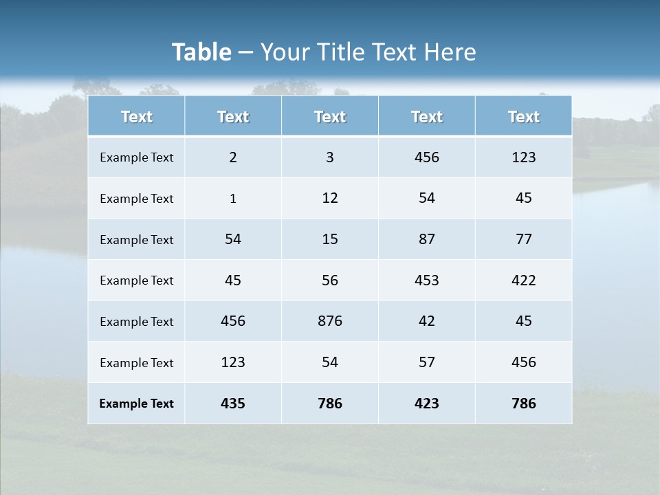 Golf Beautiful Spring PowerPoint Template