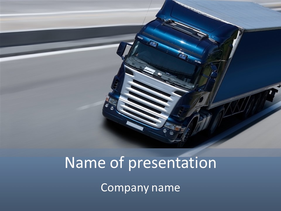 Semi Trucking Driving PowerPoint Template