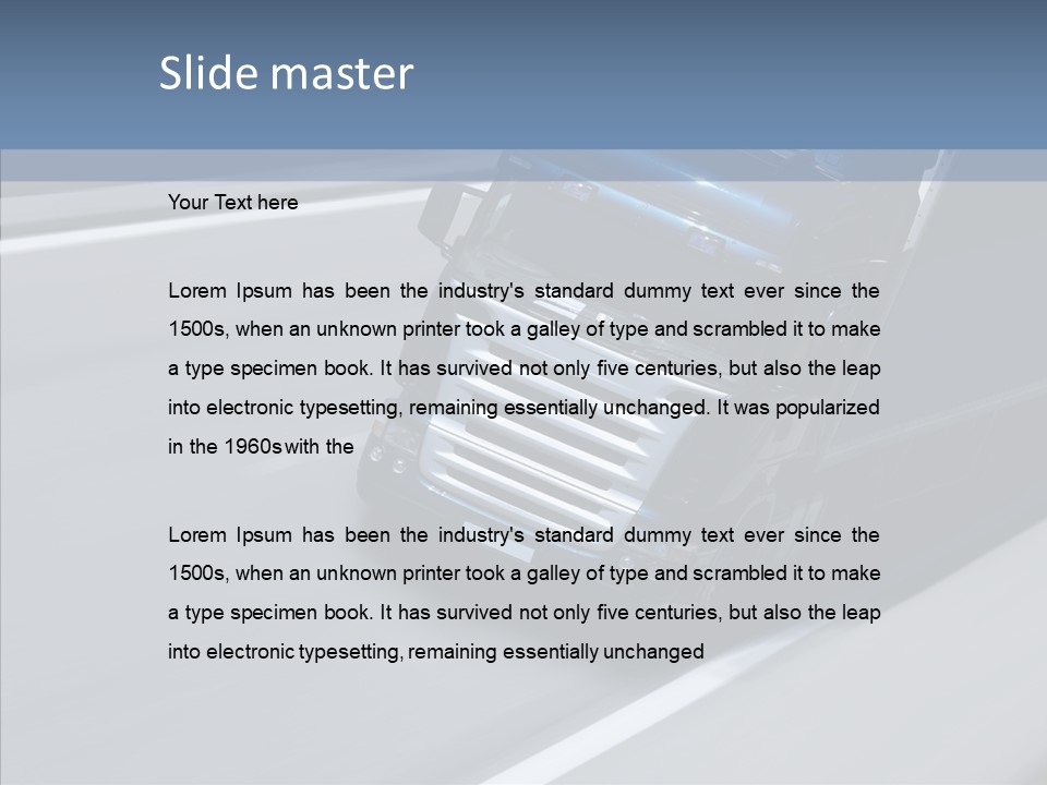 Semi Trucking Driving PowerPoint Template