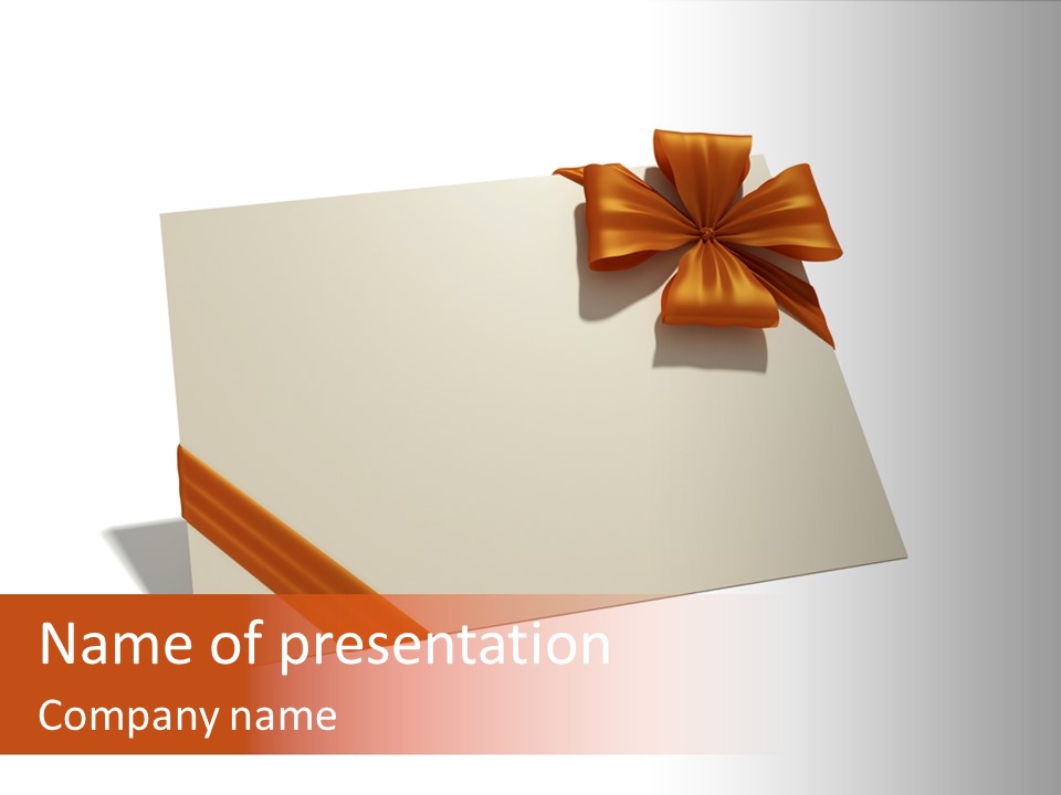 Orange Album Glaring PowerPoint Template