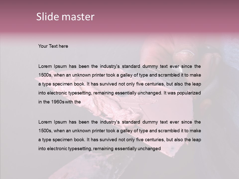 Denim Fix Worker PowerPoint Template