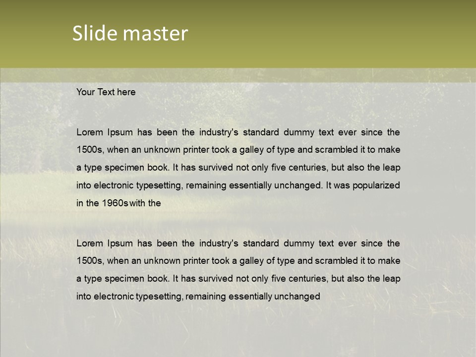 Nature Tree Daylight PowerPoint Template