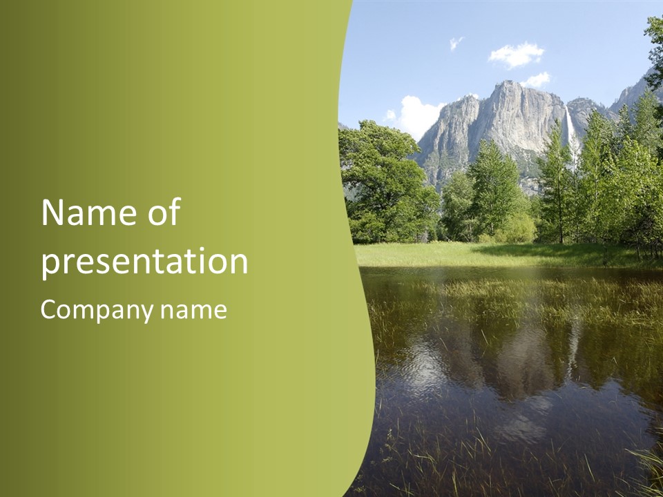 Cascade Pretty Hills PowerPoint Template