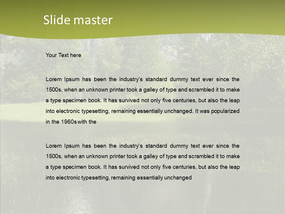Cascade Pretty Hills PowerPoint Template