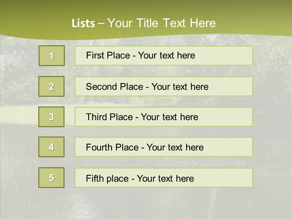 Cascade Pretty Hills PowerPoint Template