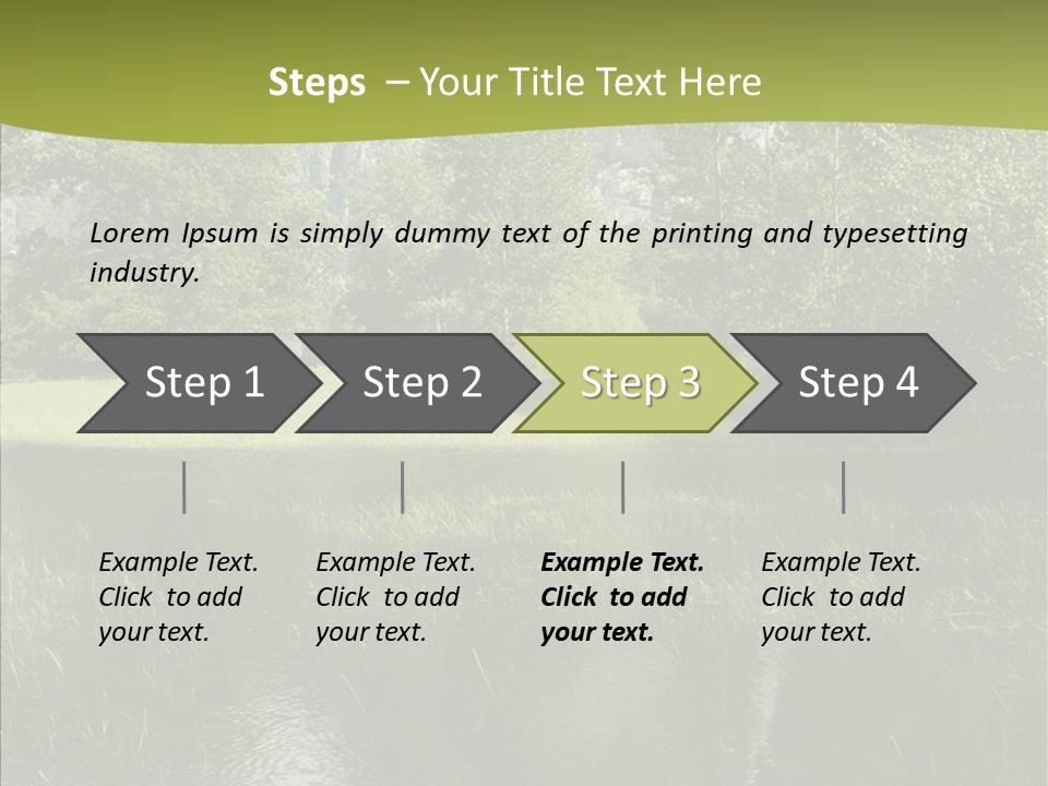 Cascade Pretty Hills PowerPoint Template