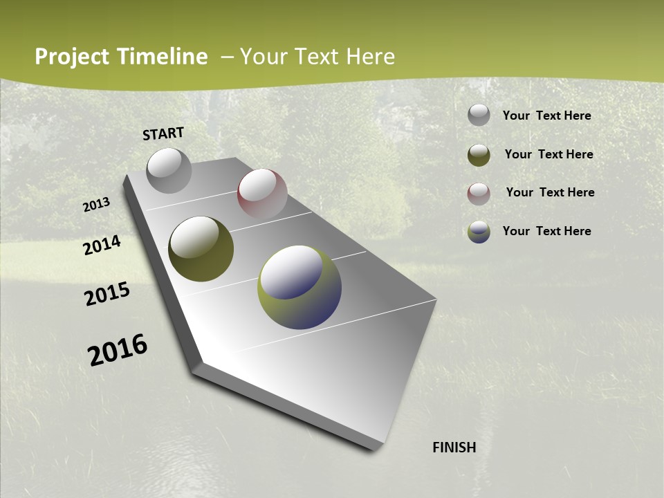 Cascade Pretty Hills PowerPoint Template