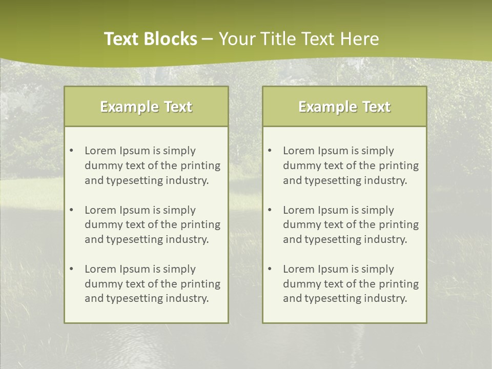Cascade Pretty Hills PowerPoint Template
