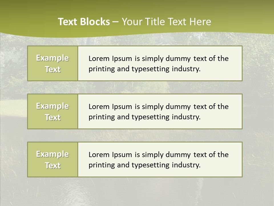 Cascade Pretty Hills PowerPoint Template