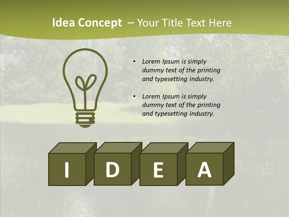 Cascade Pretty Hills PowerPoint Template