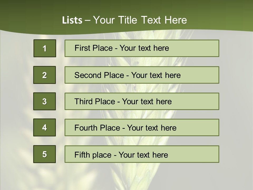 Grain Green Bread PowerPoint Template