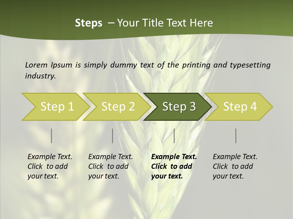 Grain Green Bread PowerPoint Template