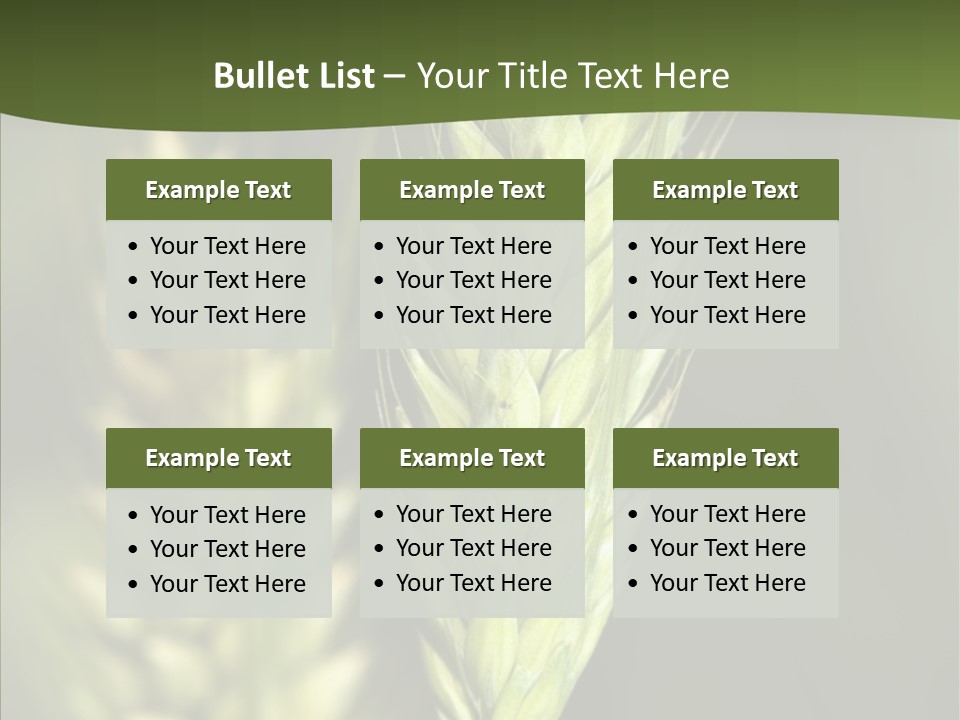 Grain Green Bread PowerPoint Template