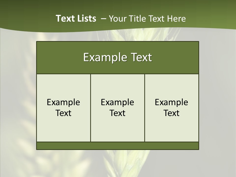 Grain Green Bread PowerPoint Template