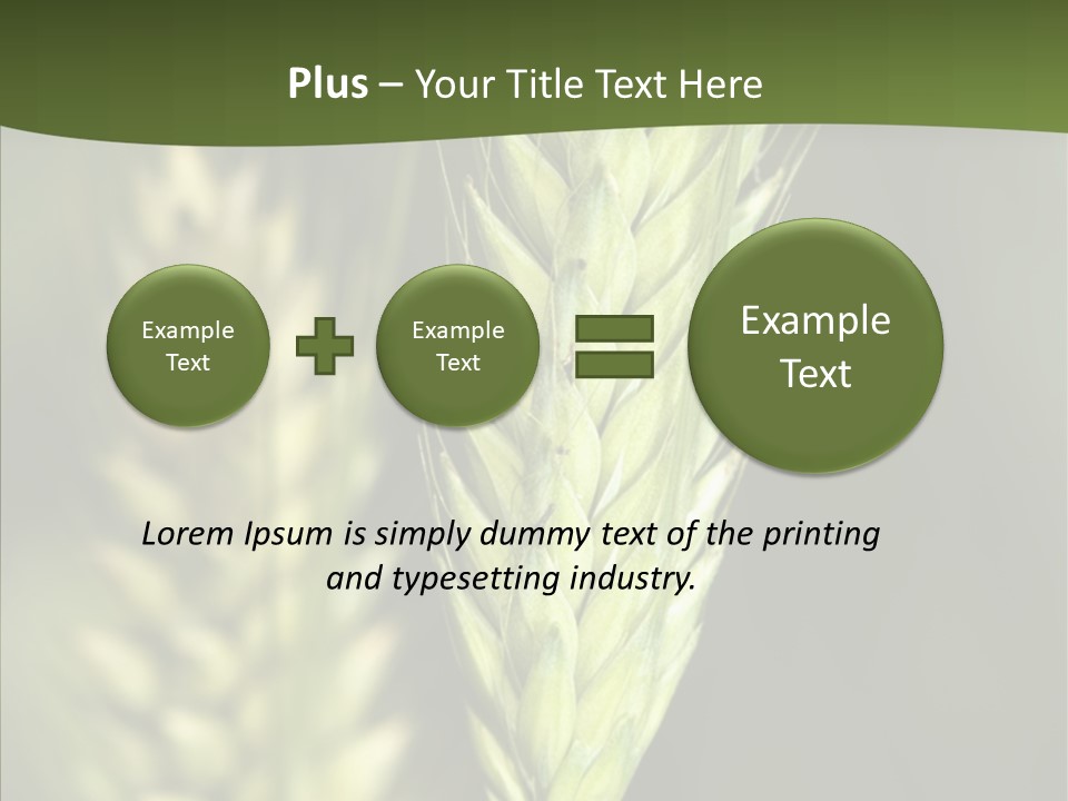 Grain Green Bread PowerPoint Template