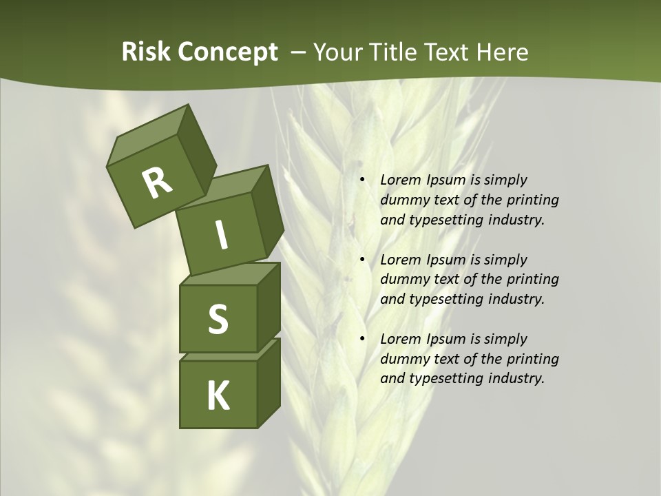 Grain Green Bread PowerPoint Template