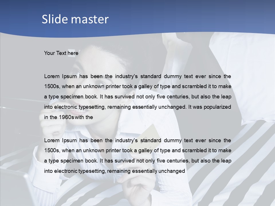 Bedroom Happiness E Business PowerPoint Template