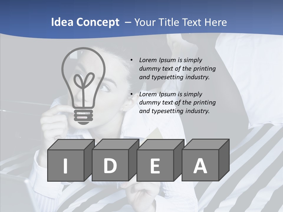 Bedroom Happiness E Business PowerPoint Template