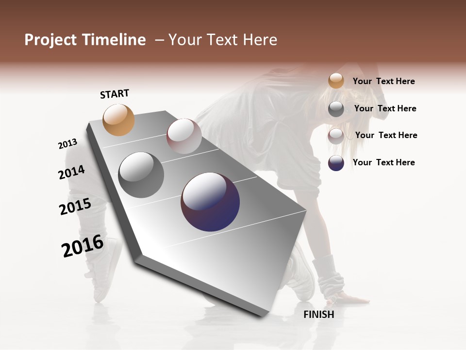 Teenager Dance Aerobics PowerPoint Template