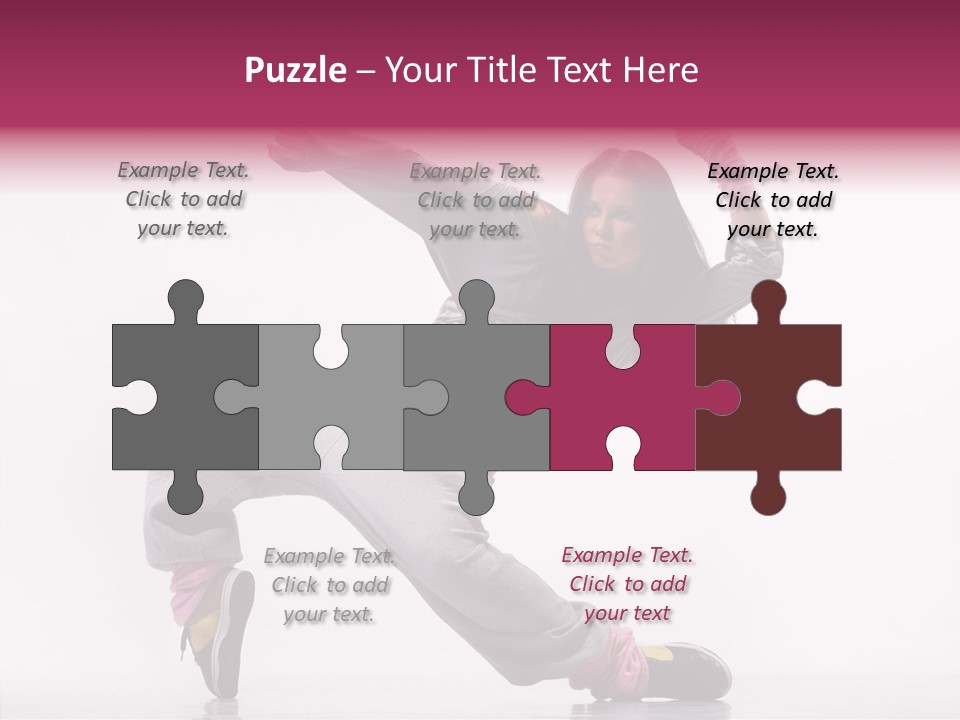 Aerobics Art Posing PowerPoint Template