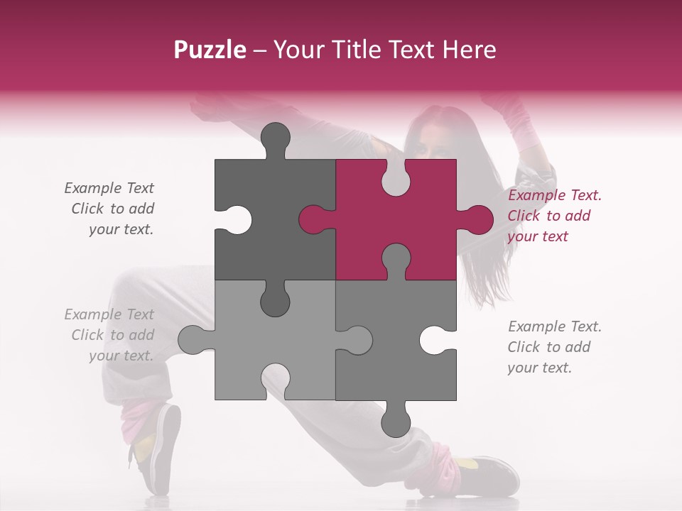 Aerobics Art Posing PowerPoint Template