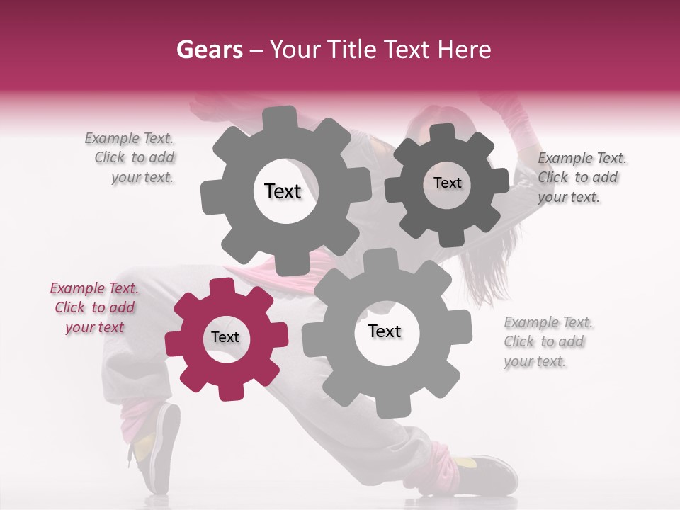 Aerobics Art Posing PowerPoint Template