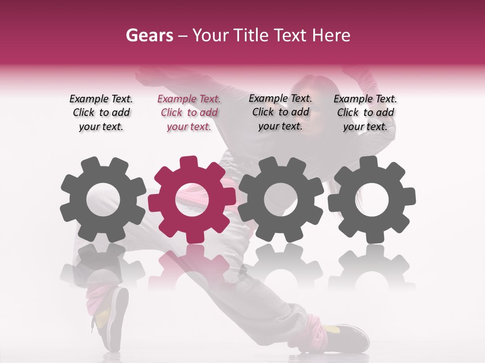 Aerobics Art Posing PowerPoint Template