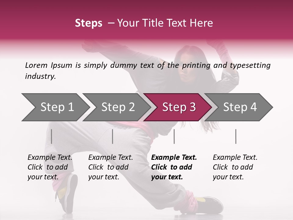 Aerobics Art Posing PowerPoint Template
