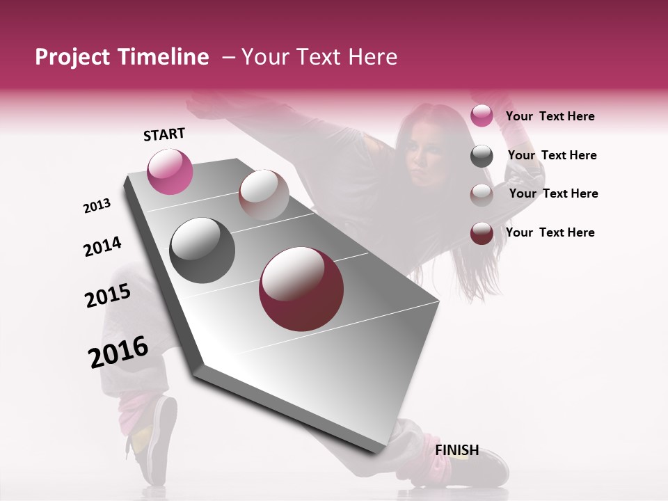 Aerobics Art Posing PowerPoint Template