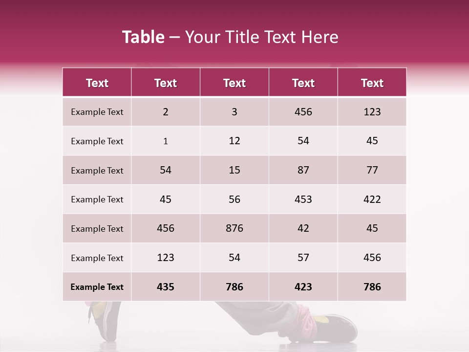 Aerobics Art Posing PowerPoint Template