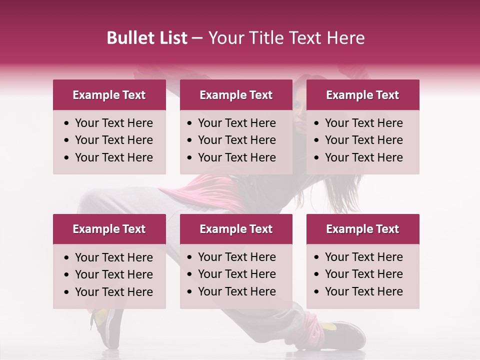 Aerobics Art Posing PowerPoint Template