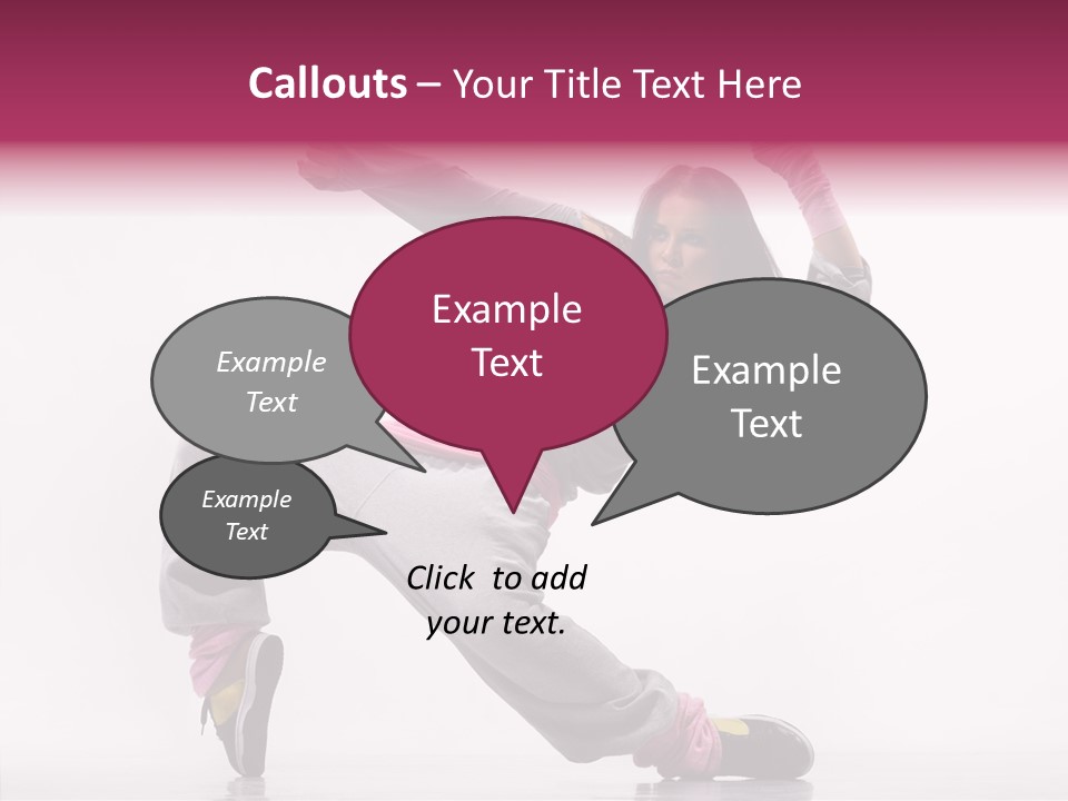 Aerobics Art Posing PowerPoint Template