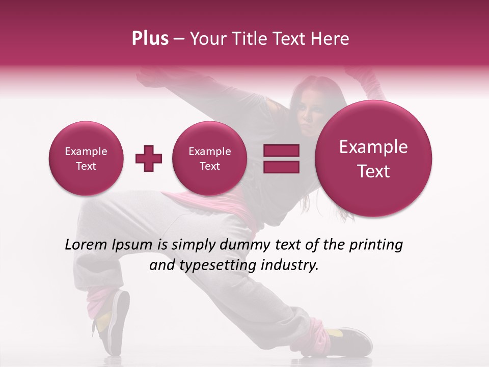 Aerobics Art Posing PowerPoint Template