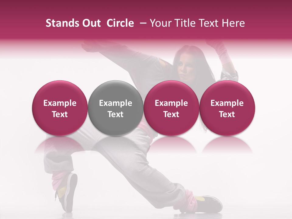 Aerobics Art Posing PowerPoint Template