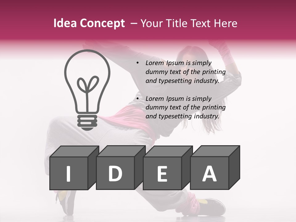 Aerobics Art Posing PowerPoint Template