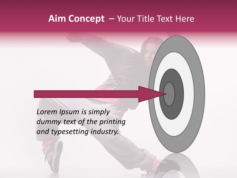 Aerobics Art Posing PowerPoint Template