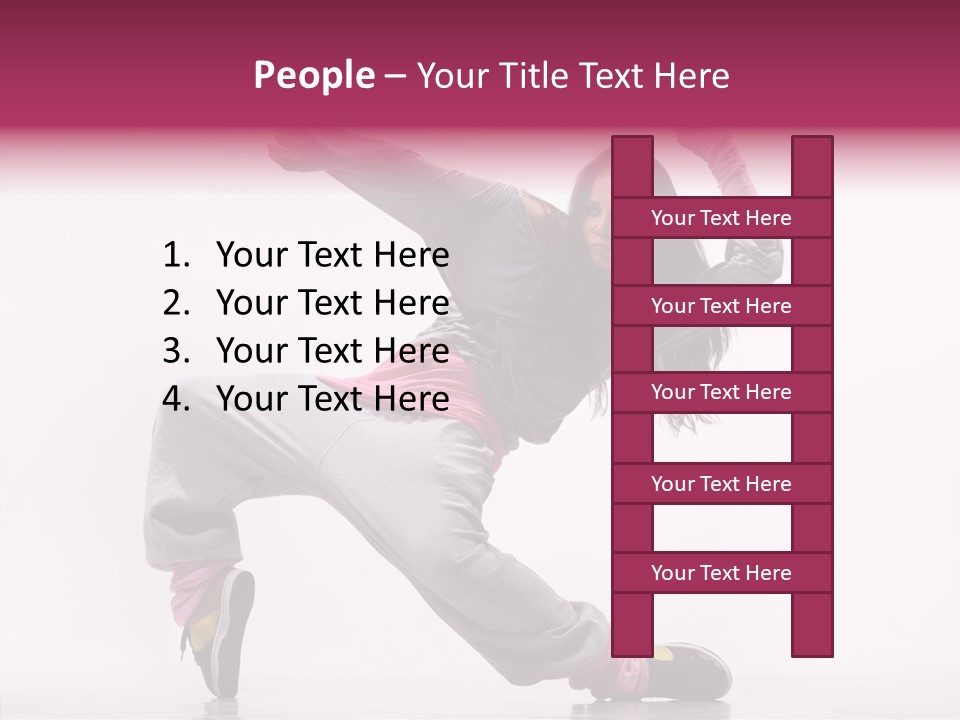 Aerobics Art Posing PowerPoint Template