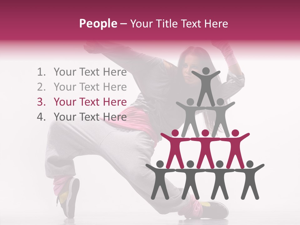 Aerobics Art Posing PowerPoint Template