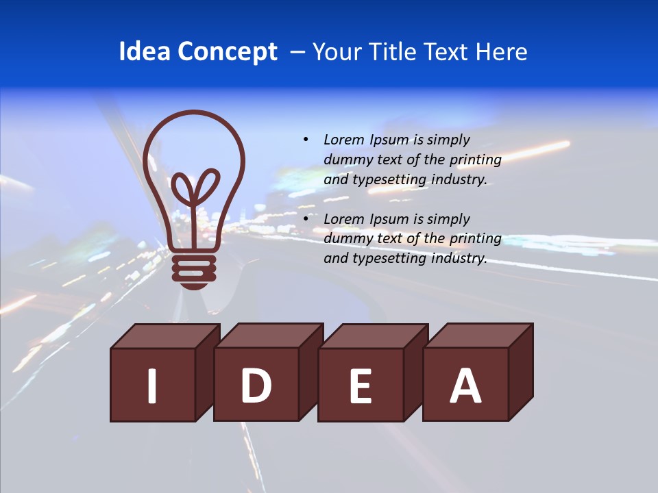 View Transit Motion PowerPoint Template